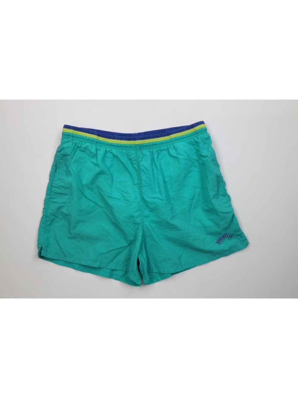 Vintage 90s Streetwear Mens Large Lined Striped Above Knee Shorts Swim Trunks